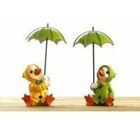 Marco Paul 2X Sitting Ducks With Umbrellas Ornaments