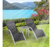 Marco Paul 3 Piece Sun Loungers And Table Set