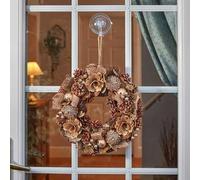 Marco Paul 30cm Christmas Wreath - Luxury Artificial Gold Pinecone, Floral & Bauble Wreath - Elegant Front Door Wreath, Indoor Christmas Decorations & Traditional Wreaths for Seasonal Décor