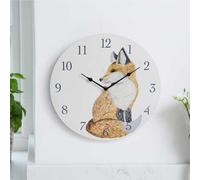 Marco Paul 30cm Fox Hand Painted Wall Clock Garden Marco Paul Multicolor