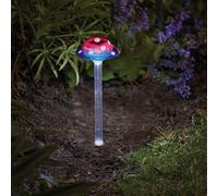 Marco Paul 35cm Purple Resin Mushroom Solar Powered Stake Light Marco Paul Multicolor