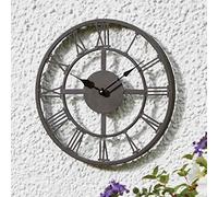 Marco Paul 35cm Skeleton Wall Clock Indoors & Outdoors in Grey Marco Paul Grey