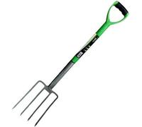 Garden Mile Heavy Duty Carbon Steel Digging Fork - Gardening Hand Tool, Garden Fork with Plastic Coated Handle for Digging Over and Breaking Soil - 38 Inches Long Digging Fork
