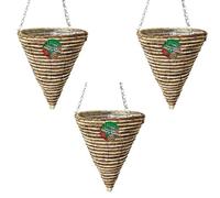 Marco Paul 3Pc Hanging Flower Basket 12'' Cone
