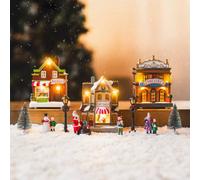 Marco Paul 3pc Pre-Lit Christmas Village Scene Decorations Marco Paul Multicolor