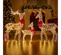 Marco Paul 3Pc Luxury Reindeer Family Christmas Decoration