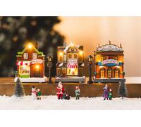 Marco Paul 3pc Pre-Lit Christmas Village Scene Decorations Marco Paul Multicolor