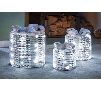 Marco Paul 3pc Pre-Lit Gift Box Christmas Decorations - Silver | Size: 3 Pack Marco Paul Silver 3 Pack
