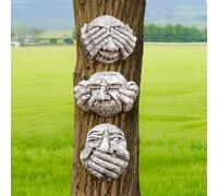 Marco Paul 3pc Stone Effect Gargoyle Garden Wall & Fence Hanging Ornaments Marco Paul Stone