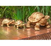 Marco Paul 3Pc Tortoise Family Garden Ornaments Bronze Effect Resin Statues Outdoor Decor