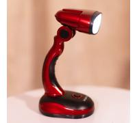 Marco Paul 3W COB Red Desk Lamp Office Home Work Desk Light Adjustable Angle Head LED Light Battery Operated Bright Work Lamp Indoor Lighting Modern Contemporary Office Lamp (RED)