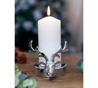 Marco Paul 4 Pack Stag Candle Holder for Room Decor, Christmas Ornaments for Home, Dinner Table Centrepiece & Tea Light Holder Living Room Accessories Pillar Candle Holder (4pc)