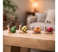 Marco Paul 4 Pcs Snail Figurine Miniature Statues