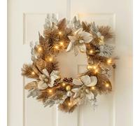 Marco Paul 40cm LED Cool & Warm White Flower Wreath in Gold Marco Paul Gold