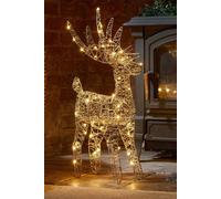 Marco Paul 43cm Golden Wire Reindeer Light-Up Christmas Decoration in Gold Marco Paul Gold