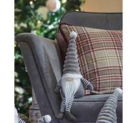 Marco Paul Interiors Christmas Seated GrooviKert Grey Santa Gonk Home Decor Gnome Swedish Tomte Tabletop Indoor Christmas Decorations, Xmas Window Ornament - 44cm Stocking Fillers Room Decor