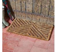 Marco Paul 45x75cm Heavy Duty Coir Doormat - Weather Resistant Dirt Trapper and Shoe Scraper - Easy Clean Coir Doormat for Entrance, Entryway, Doorway (Galvanised Steel)