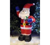 Garden Mile Traditional 4ft 1.2m Inflatable Christmas Santa Claus Snowman Illuminated Electric Blow Up Giant Xmas Festive Figure Father Christmas Ornaments Indoor Outdoor Décor