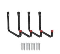 Marco Paul 4pc Black Hooks For Hanging Heavy Duty Large Hook Set For Garage Storage And Tool Storage Durable Wall Mounted Ladder Hooks For Indoors And Outdoors Wall Hook