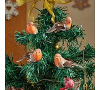 Marco Paul 4Pc Christmas Robin Tree Decoration Set