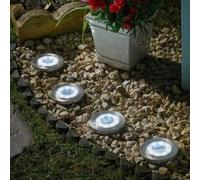 Marco Paul 4pc Solar Deck Spot Lights in Metallic Silver Marco Paul Metallic Silver