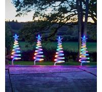 Marco Paul 4pc Spiral Christmas Tree LED Stake Lights | Size: 50 cm x 15 cm Marco Paul Multicolor 50 cm x 15 cm