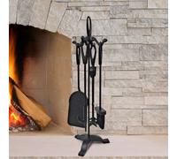 Marco Paul 5 piece black Fireside Cast Iron set Marco Paul Black