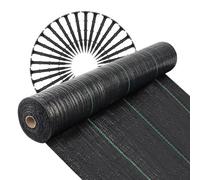 Marco Paul 50M X 2M Heavy-Duty Weed Control Fabric Membrane With 50 Pegs 100Gsm Polypropylene Corrosion Membrane
