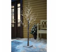 Marco Paul 5ft LED Outdoor Twig Tree - 150 cm Black Twig Christmas Tree with 96 Warm White LEDs, Pre-Lit Artificial Christmas Tree for Indoor & Outdoor Winter Décor