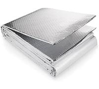 Marco Paul 5m X 60cm Radiator Reflective Foil Insulation Roll Large Heat Reflective Sheet with Adhesive Pads Energy Efficient Radiator Reflector Foil Silver Bubble Wrap Insulation