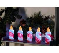 Marco Paul 5pc LED Flickering Candle Christmas Lights in Red Marco Paul Red