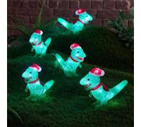 Marco Paul 5pc Pre-Lit Dinosaur T-Rex Christmas Lights in Green Marco Paul Green