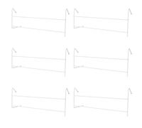 Marco Paul 6 Pack Clothes Airer Indoor - Radiator Airer Racks with 2 Bars - Strong Steel Radiator Clothes Drying Rack with Non-Scratch End Caps - Compact Folding Over Radiator Towel Rails for Laundry