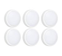 Marco Paul 6 Pack LED Battery Push Lights - Wireless Self Adhesive Lamps for Cupboards, Wardrobes, Stairs and Dark Corners - Easy Press Switch Indoor Lights, Portable Stick On Set for Whole Home