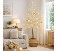 Marco Paul 6ft Pre-Lit Birch Alpine Twig Tree Wedding Decoration with Warm White LED's Mains Powered Light Up Party Decoration for Indoor & Outdoor Home & Garden Display