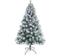 Marco Paul 6FT Snow Tipped Xmas Tree 180cm Premium Frosted Christmas Tree with Hooked with snow Traditional Spruce Snow Flocked Christmas Tree Stand Realistic