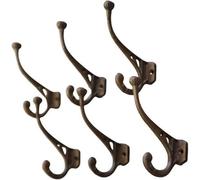 Marco Paul 6Pc Brown Cast Iron Wall Mounted Coat Hooks