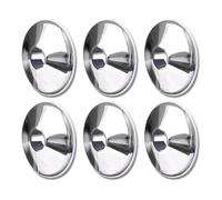 Marco Paul 6pc Radiator Pipe Covers Chrome - Long Lasting PVC Chrome Pipe Covers 15mm for Floor - Stylish Floor Rings for Laminate Carpet Vinyl - Easy to Install Snap On Pipe Collars 15mm