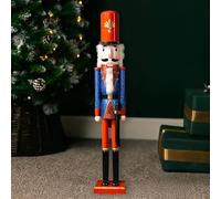 Marco Paul 70cm Blue Nutcracker Soldier Statue Hand-painted Christmas Decor - Nutcracker Ornaments For Christmas Decorations Indoor Xmas Decorations Large Wooden Nutcracker Toy