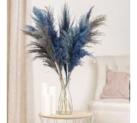 Marco Paul 9 Stem Faux Pampas Grass Artificial Plants Dried Flowers Festive Autumnal Dry Leaves Pampus Bouquet Autumn Wreath Filler - Christmas Decorations for Home Room Decor & Home Accessories