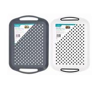 Marco Paul Anti-Slip Rectangular Serving Tray, 41 x 29 x 5 cm, Bpa Free Plastic, Easy Grip Handles, Non-Slip Surface & Underside, Dishwasher Safe