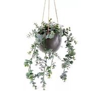 Marco Paul Artificial Eucalyptus Plant Pot Hanging in Green Marco Paul Green