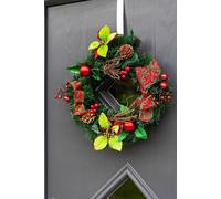 Marco Paul Artificial Luxury Christmas Wreath - Hanging Door Decoration in Green Marco Paul Green