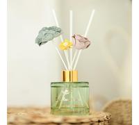 Marco Paul Basil & Rose Flower Room Diffuser - 100ml Luxury Air Diffuser Decorative Long Lasting Air Freshener Birthday Present Xmas Gift for Grandmother - Essential Oil Home Fragrance