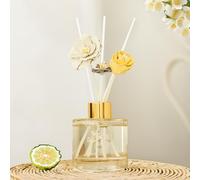 Marco Paul Bergamot & Jasmine Flower Room Diffuser - 100ml Luxury Air Diffuser Decorative Long Lasting Air Freshener Xmas Gift for Women Gift for Mother - Home Essentials for Kitchen & Bathroom