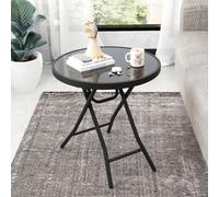 Marco Paul Black Circular Folding 45cm Garden Side Table Marco Paul Black