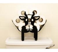Marco Paul Black Metal Cow Toilet Roll Holder