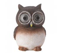 Marco Paul Brown Resin Solar Powered Owl Garden Ornament 12cm Marco Paul Brown
