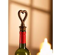 Marco Paul Cast Iron Love Heart Shaped Wine Bottle Stopper in Black Marco Paul Black