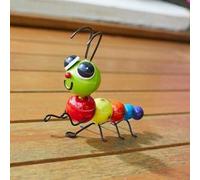 Garden Mile® Novelty Hand Painted Steel Garden Wall Decor Art Bug Butterfly Bee Sculpture Fun Outdoor Indoor Decoration Colourful (Medium Crazee Caterpillar)